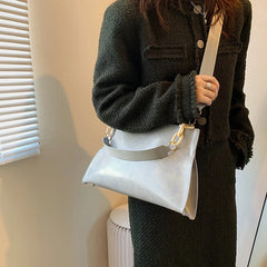 Soft Leather Shoulder Bag Women Large Capacity Underarm Bag