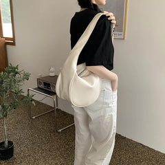 Women's Dumpling Bag Large Capacity PU Leather Shoulder Handbag