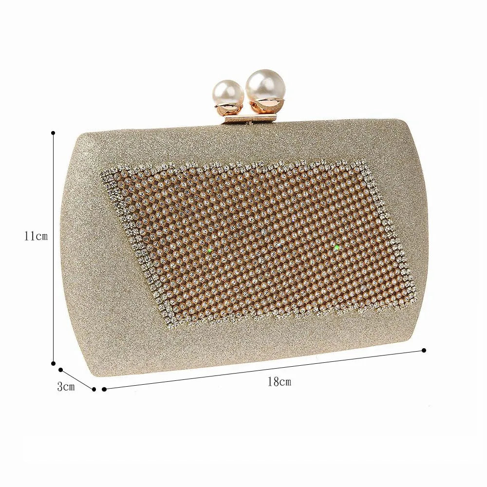 Beaded Evening Bag Diamond Sequined Clutch HandBag Bride Bag Wedding Party