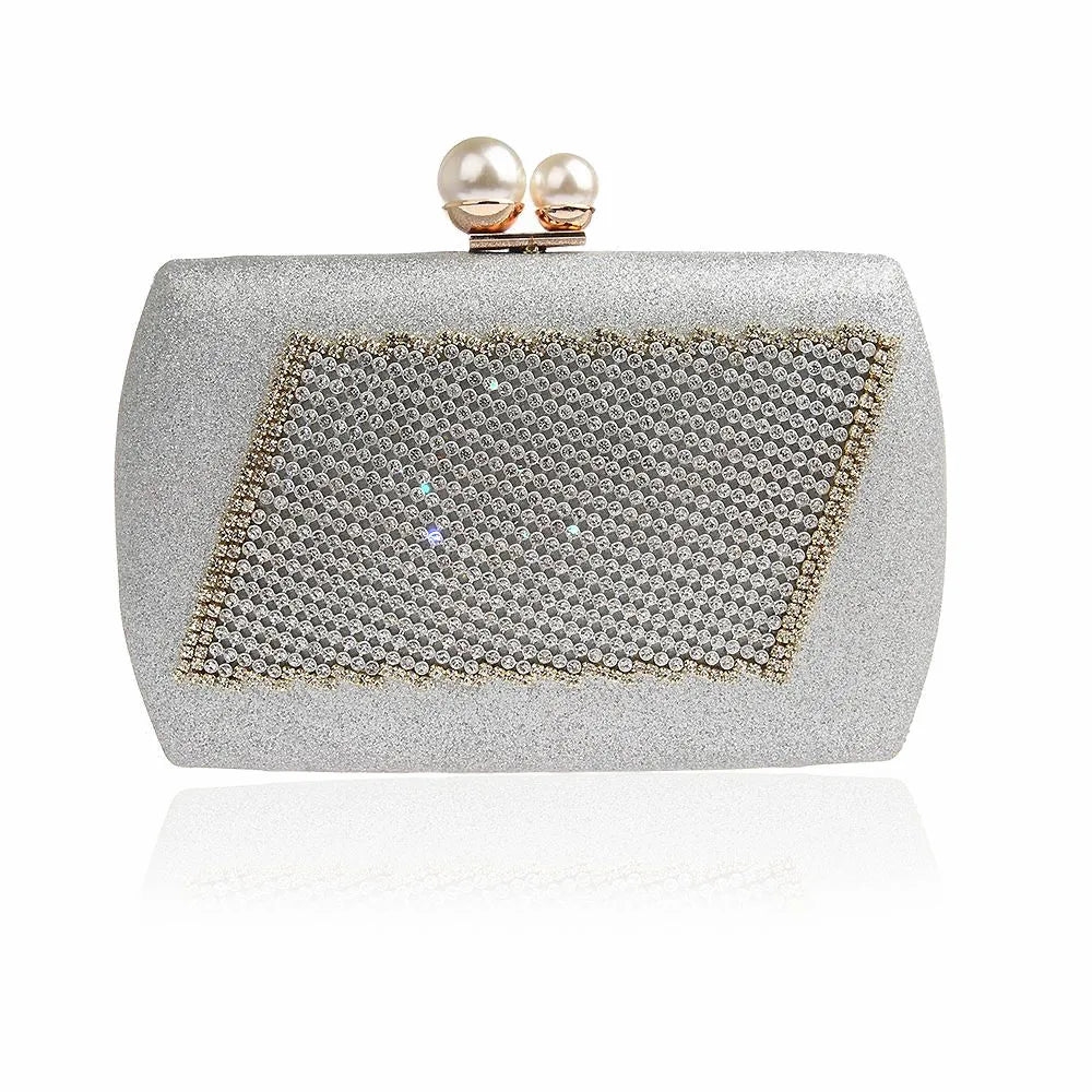 Beaded Evening Bag Diamond Sequined Clutch HandBag Bride Bag Wedding Party
