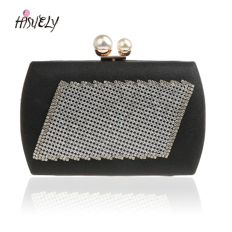 Beaded Evening Bag Diamond Sequined Clutch HandBag Bride Bag Wedding Party