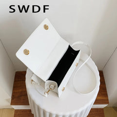 Plaid PU Leather Crossbody Shoulder Bag Clutch Handbag with Purse
