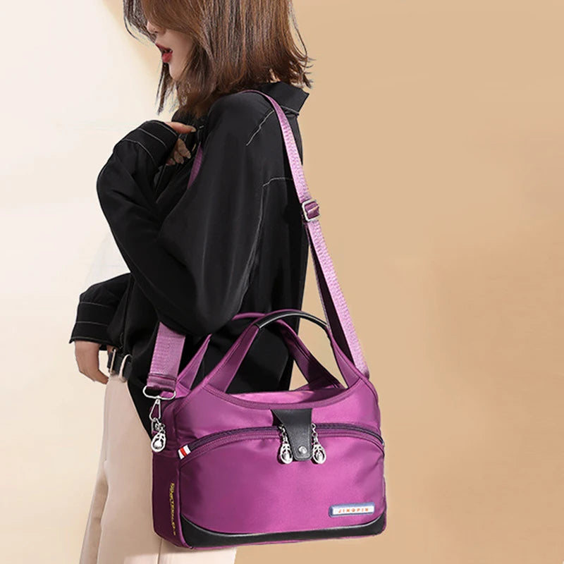 Oxford Cloth Large Capacity Shoulder Bag Ladies Casual Light Outdoor Travel Hand