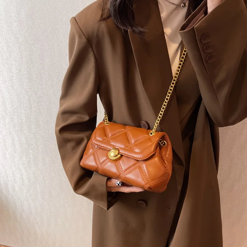 Rhombic Chain Crossbody Bag Small Square Bag Women