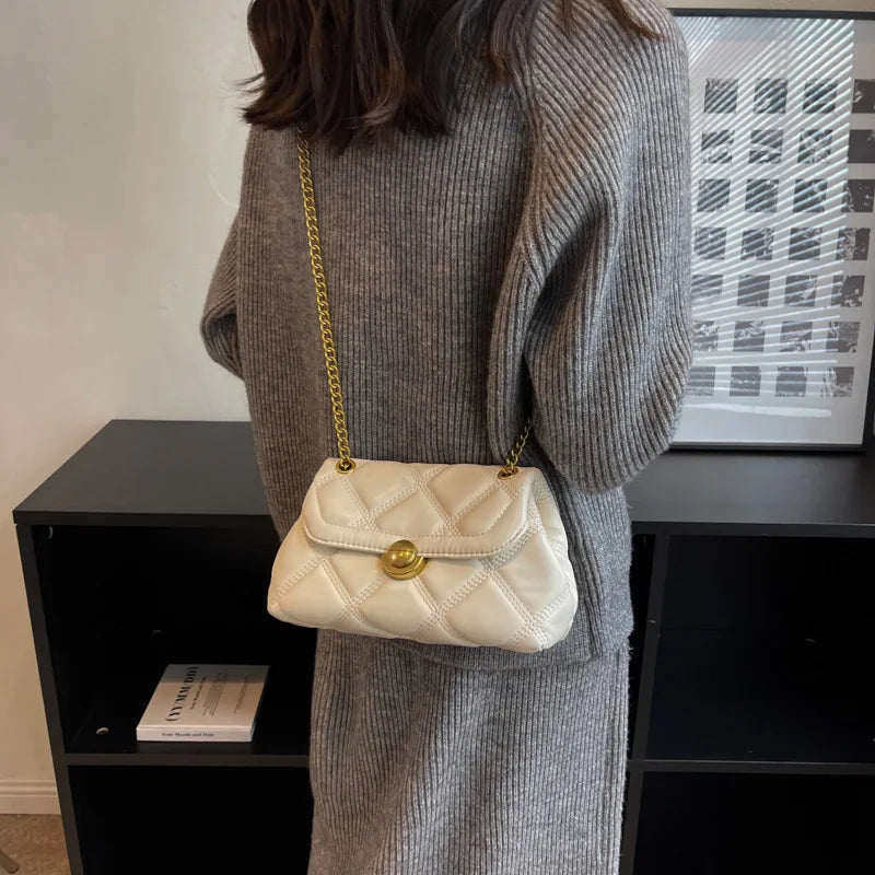 Rhombic Chain Crossbody Bag Small Square Bag Women