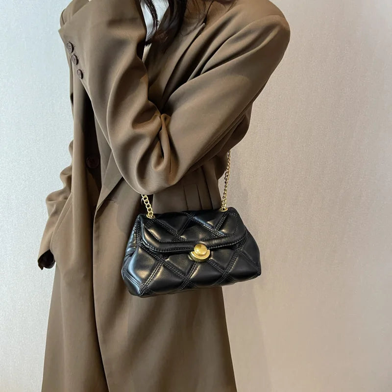 Rhombic Chain Crossbody Bag Small Square Bag Women