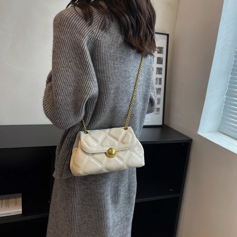 Rhombic Chain Crossbody Bag Small Square Bag Women