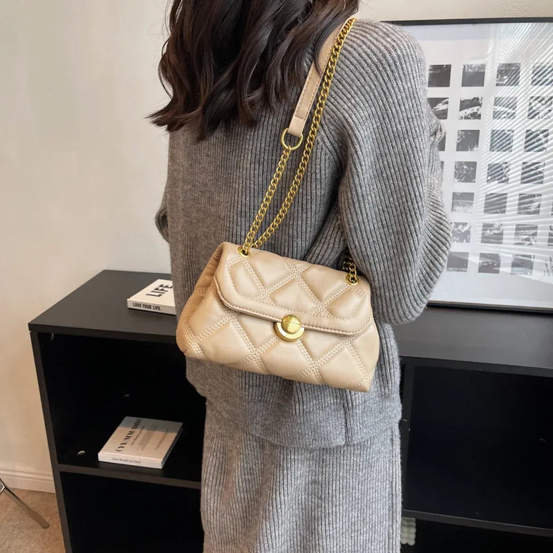 Rhombic Chain Crossbody Bag Small Square Bag Women