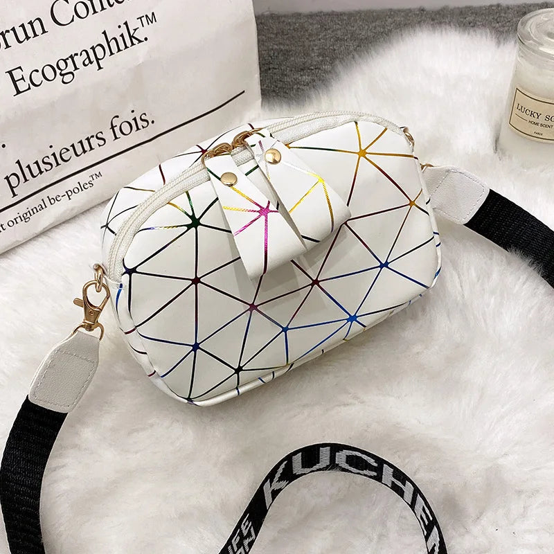 Small Zipper Crossbody Bag PU Leather Shoulder Messenger for Girls