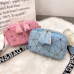 Small Zipper Crossbody Bag PU Leather Shoulder Messenger for Girls