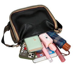 PU Leather Women Pillow Handbags Wide Strap Shoulder Bags