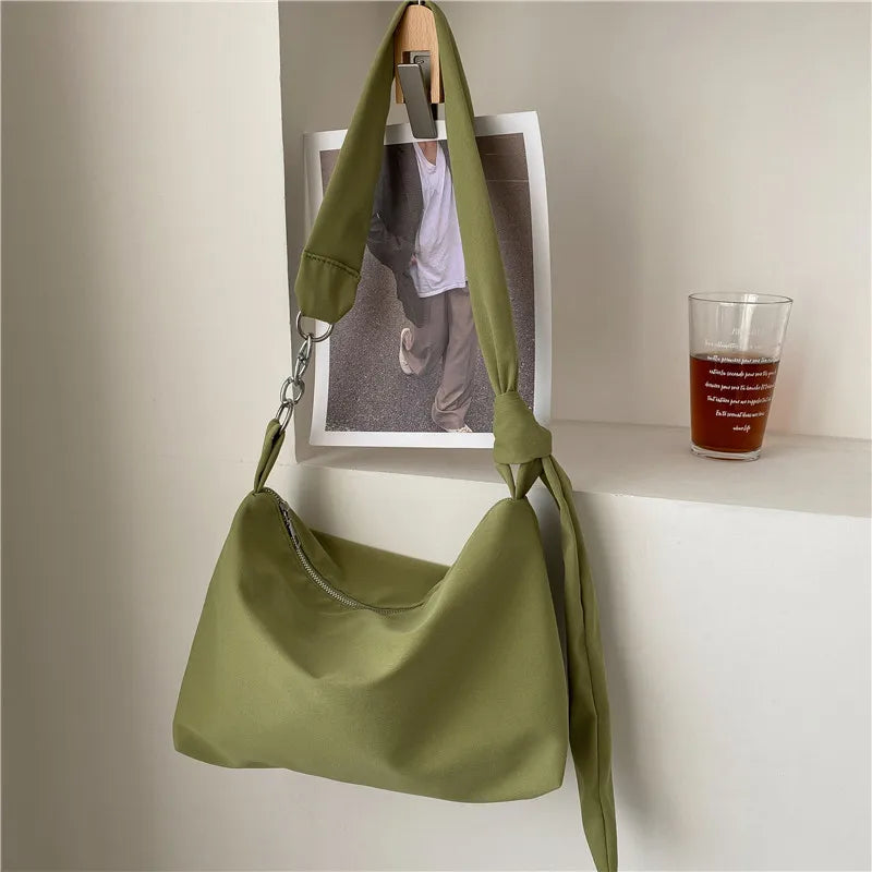 Women Canvas Crossbody Bag Chain Straps Shoulder Shopper Beach Bolsa