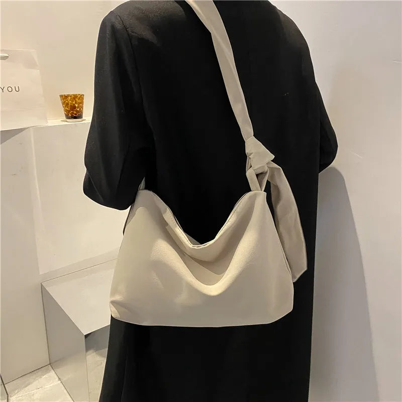 Women Canvas Crossbody Bag Chain Straps Shoulder Shopper Beach Bolsa