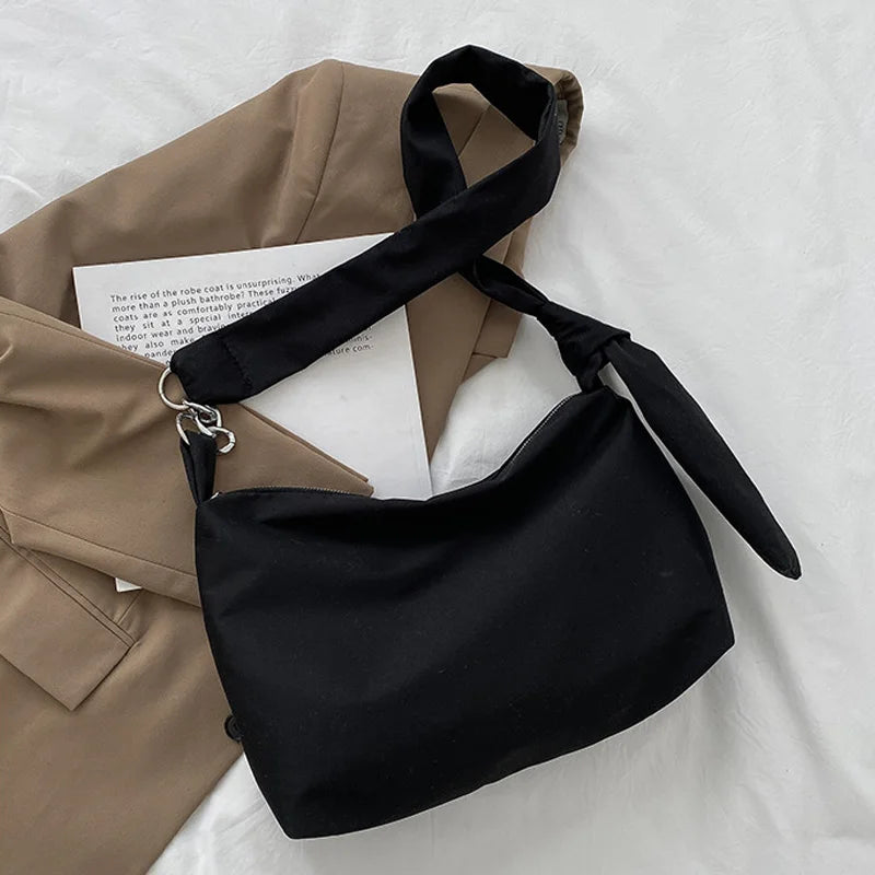 Women Canvas Crossbody Bag Chain Straps Shoulder Shopper Beach Bolsa