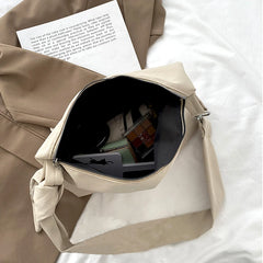 Women Canvas Crossbody Bag Chain Straps Shoulder Shopper Beach Bolsa