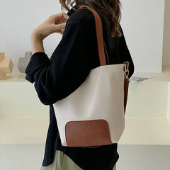 Fashionable PU Leather Women Shoulder Bags High Capacity