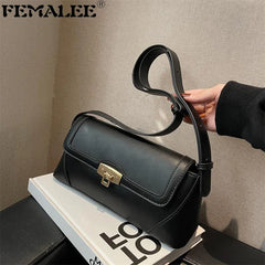 Retro PU Leather Underarm Shoulder Bag Women