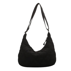 Embroidered Rhombus Down Shoulder Bag for Women