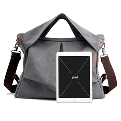 Canvas Foldable Women's Large Capacity Messenger Bag