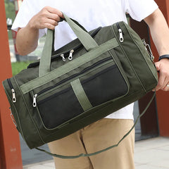 Large Capacity Outdoor Travel Bag Army Green Waterproof Portable Bag