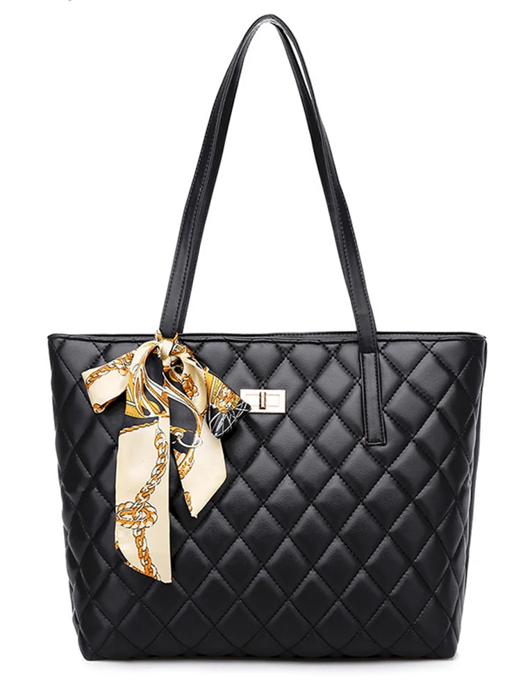 Rhombic Large Capacity Women Shoulder Bag Tote Bag