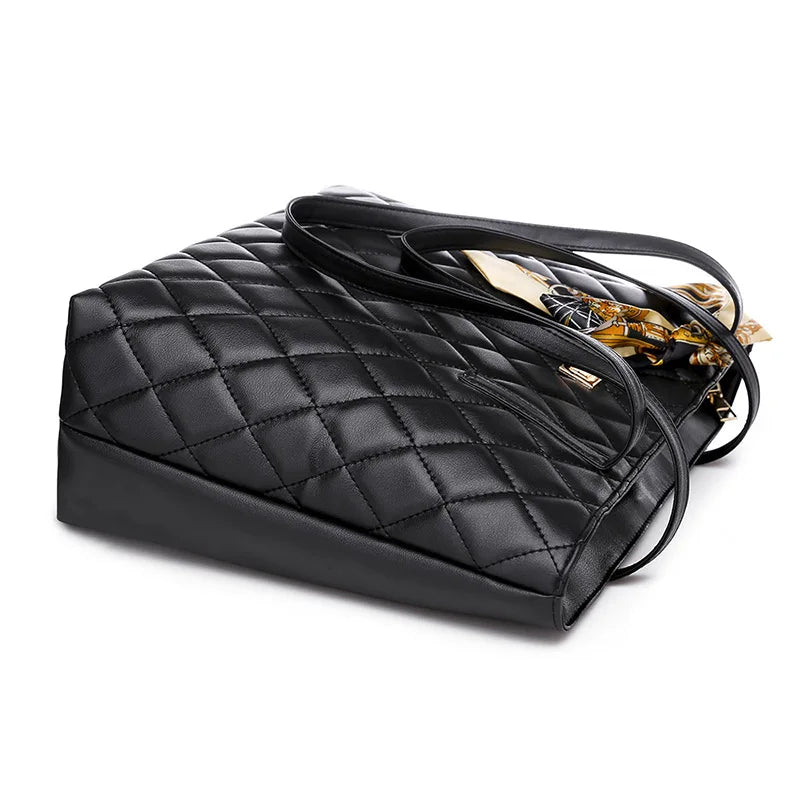 Rhombic Large Capacity Women Shoulder Bag Tote Bag