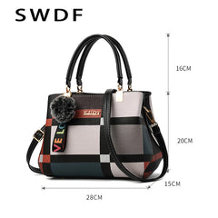 Plaid Shoulder Bag Female Ladies Totes Crossbody Bags