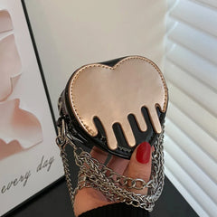 Heart Shape Evening Clutch Mini Shoulder Bags Chain Crossbody Bags
