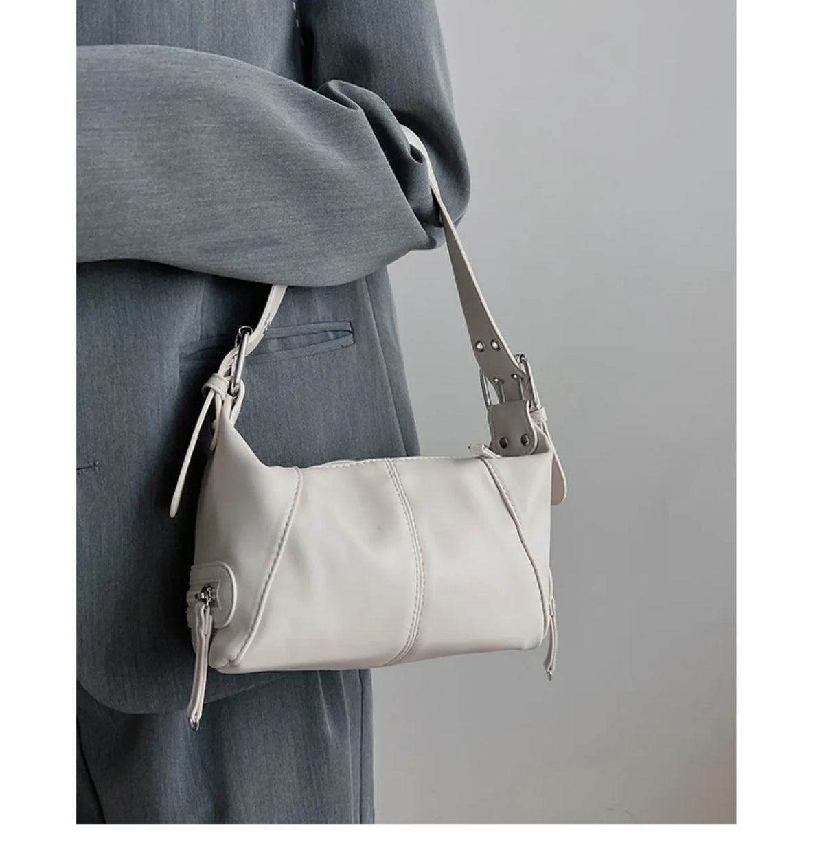 Retro Women Tote Bag Dumplings Style Office Ladies Shoulder Bag