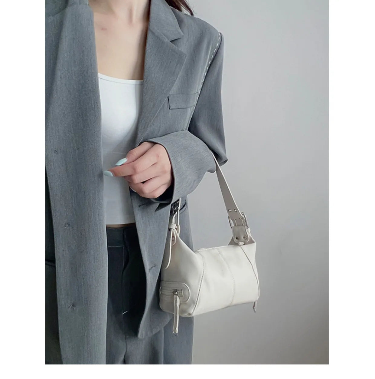 Retro Women Tote Bag Dumplings Style Office Ladies Shoulder Bag