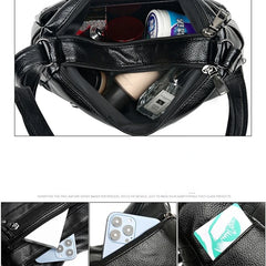 Soft Leather Crossbody Shoulder Bags for Women Large Capacity