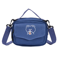 Canvas Messenger Bag Preppy Style Student Tote Shoulder Purse