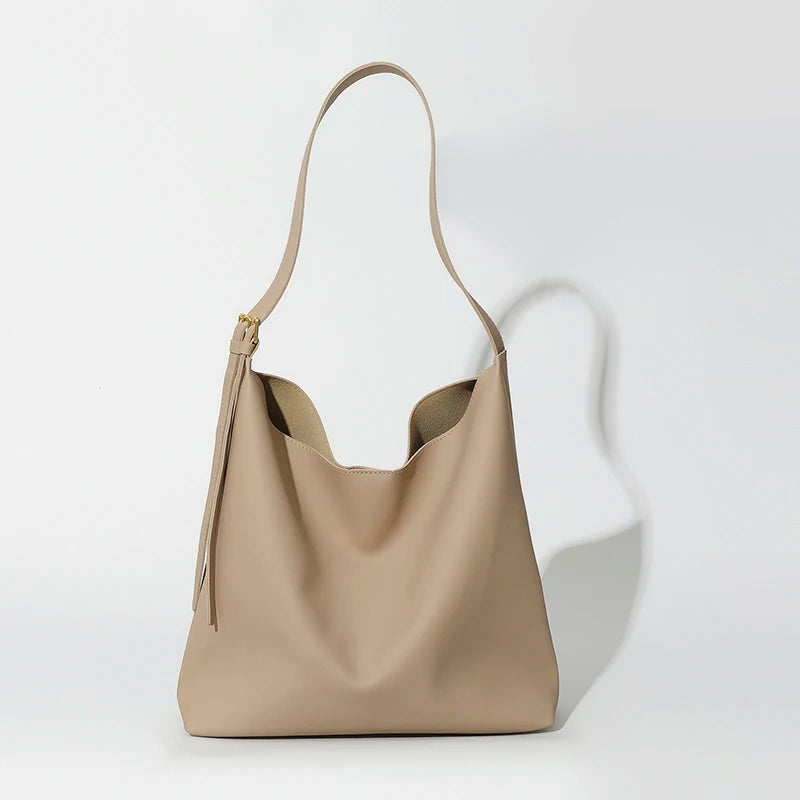 Fashionable PU Leather Women Shoulder Bag with Pocket