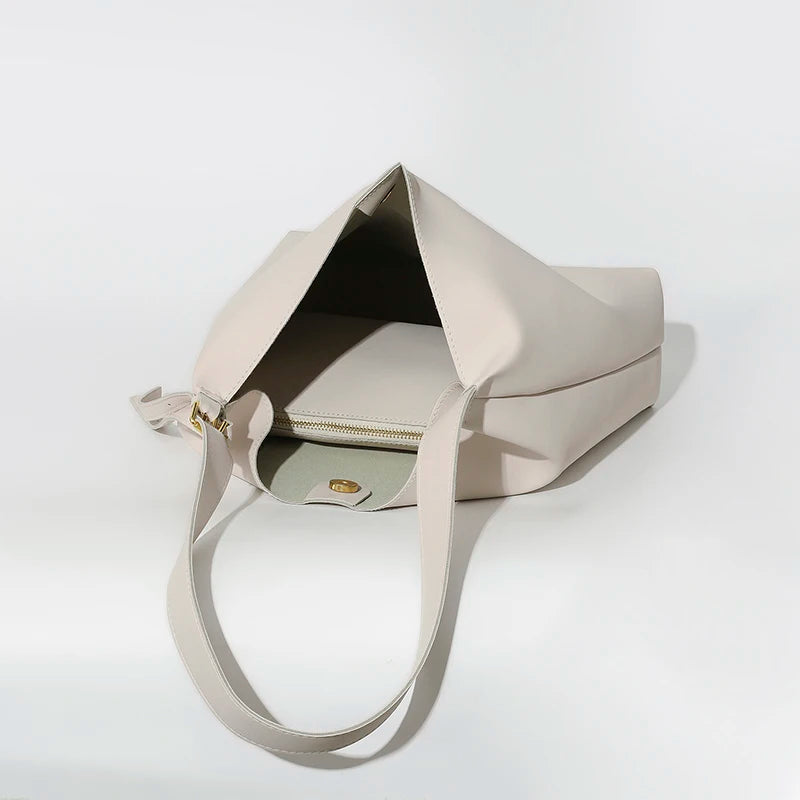 Fashionable PU Leather Women Shoulder Bag with Pocket