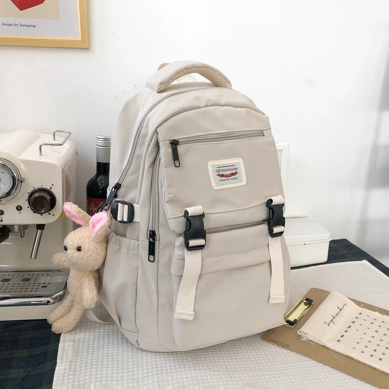 Waterproof Nylon Women Backpack Japanese Female Students Schoolbag Multilayer Se