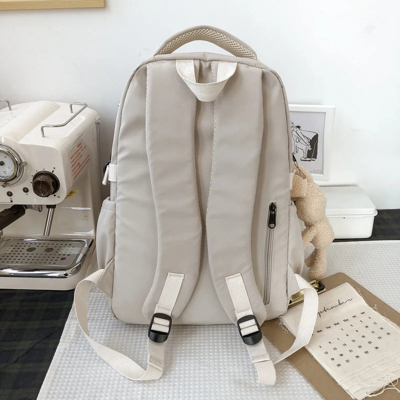 Waterproof Nylon Women Backpack Japanese Female Students Schoolbag Multilayer Se
