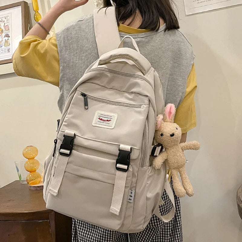 Waterproof Nylon Women Backpack Japanese Female Students Schoolbag Multilayer Se