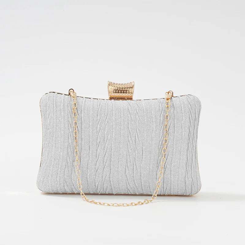 Women's Diamond Evening Clutch Bag Wedding Party Chain Wallet