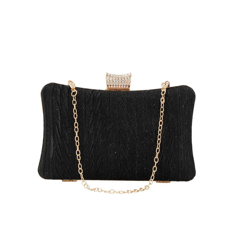 Women's Diamond Evening Clutch Bag Wedding Party Chain Wallet