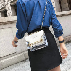 Transparent Small Square Bag Women's Shoulder Bag