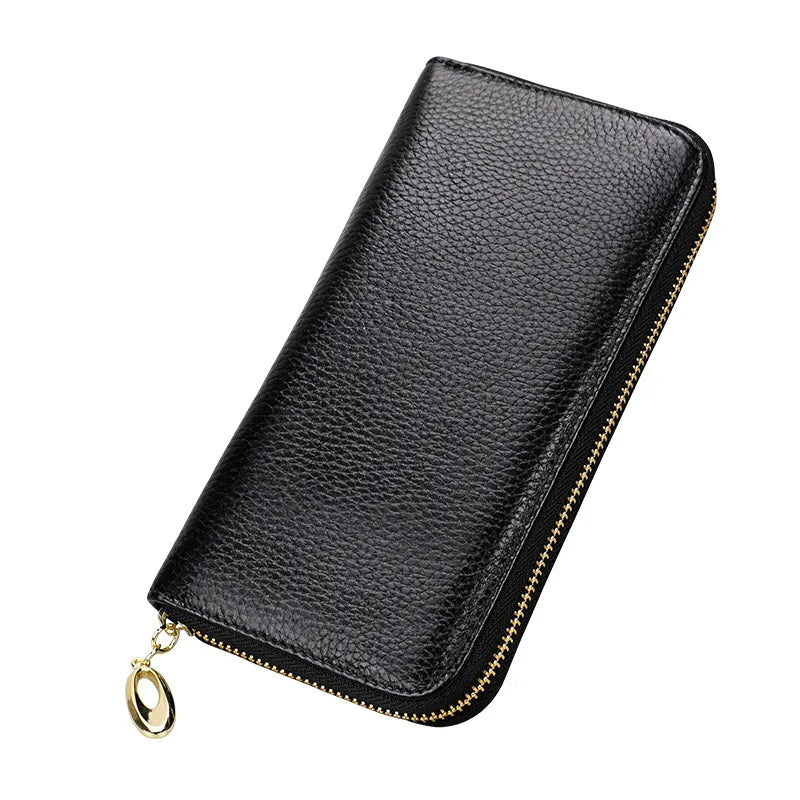 Ladies Long Zipper Leather Bag 9504