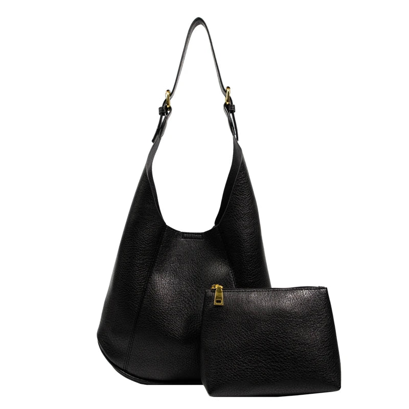Women Shoulder Bags Casual PU Leather Daily Bucket Soft Surface Big Pockets Mult