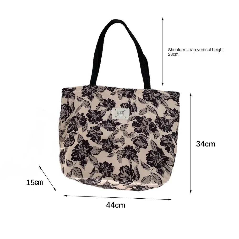 Retro Women's Large Capacity Tote Shoulder Bag Canvas Handbag