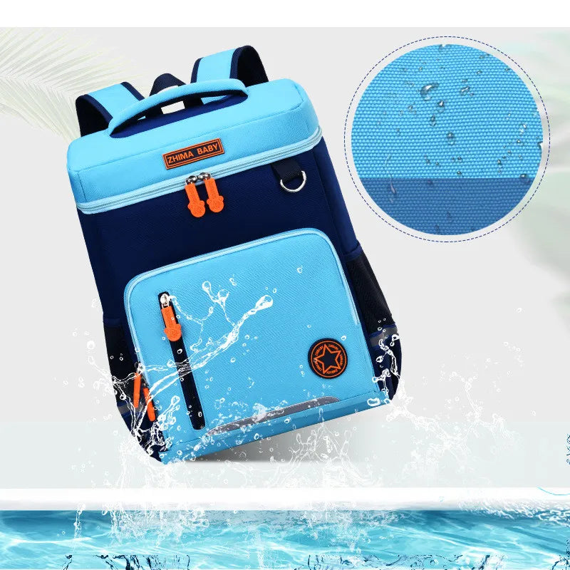 Waterproof School Backpack for Boys Girls Orthopedic Book Bag