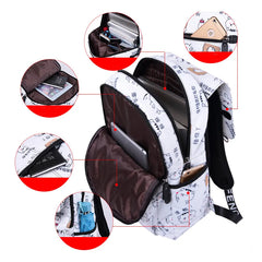 Girls Laptop Backpack USB School Bag Cat Backpack