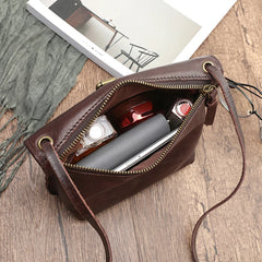 Retro Phone Bag for Girls Soft Leather Messenger Bag