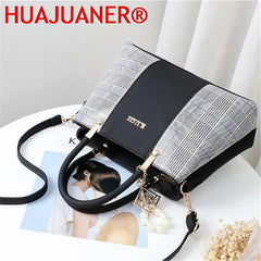 Top-handle splicing Bags Women Shoulder Bag Female Tote with Pendant