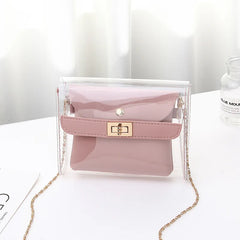 Transparent Bag Women PVC Clear Bag Women Handbags Shoulder Bag