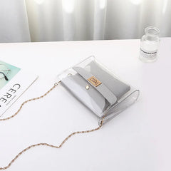 Transparent Bag Women PVC Clear Bag Women Handbags Shoulder Bag