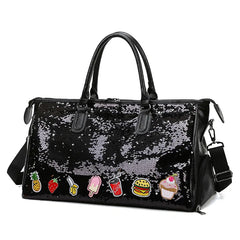 Women's Large Sequin Crossbody Bag Lightweight Fitness Backpack